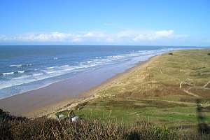 Strand von hatainville im Februar